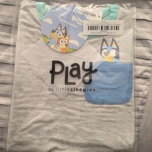 Little Sleepies Bluey Play Collection Tee with Blue Pocket